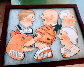 1938 Shadowettes from Little Orphan Annie radio program. Sold as a lot. Very nice condition