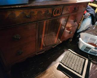 sideboard, in basement