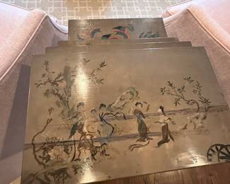 Beautiful Handpainted Nesting Tables