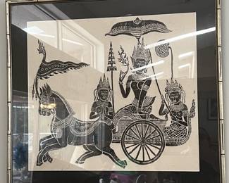 Authentic Angkor Wat Temple Rubbing 