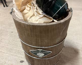 White Mountain 6 Qt. Electric Ice Cream Maker. Churn out superior-quality, homemade ice cream in a  old-fashioned wood bucket with a three-gear driven, 12,000-RPM motor system. Built to last from a brand that’s been around since 1853.   FREE