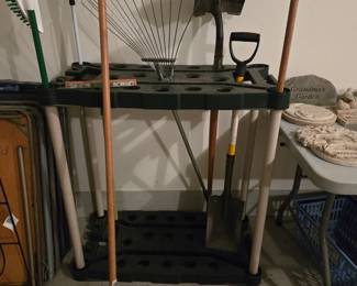 Garden tools and tool holder