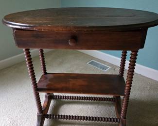 Antique oval side table