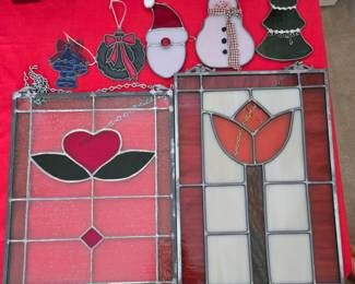 Stained glass pieces
