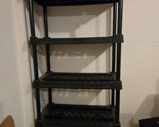 Plastic shelving - 2 sets available