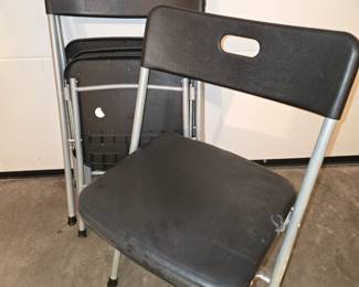 Plastic folding chairs