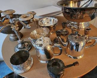 Large Collection of Metal Ware (Silver Plate and Others)