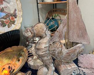 Wooden sea sculptures