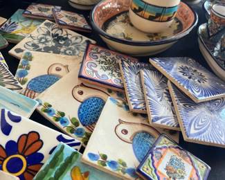 Mexican Tiles - so many fab ones!
Most hand fired in Gardena, CA. In the 60s
