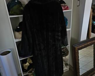 Gorgeous black full length mink coat