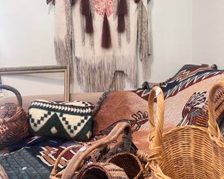 Signed hand crafted Genuine Native American Dress with horsehair, Feathers beads...it's a wall hanging