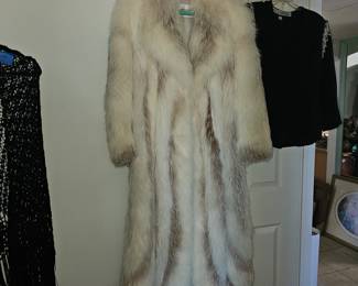 Stunning Russian white Fox ($11,000) full length coat ($950 here!)
