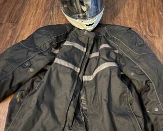 Bilt motorcycle jacket and helmet