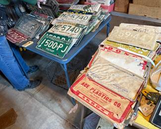 . . . over 100 vintage license plates -- 1949 to present!