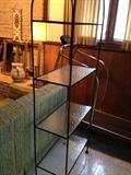Iron and glass stand