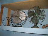 2 antique fans