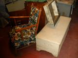 1950's shadowbox, cedar chest