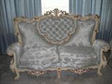 Camelback love seat