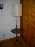 Table with attached lamp