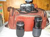 Olympus OM 10 FC camera and 2 lenses