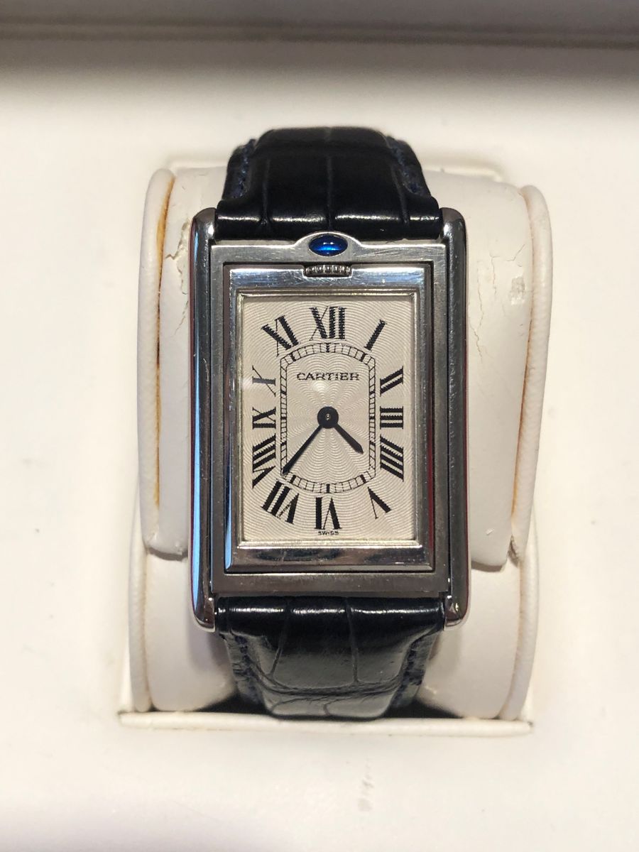 Mens Cartier Basculante Tank watch