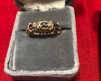 Tiffany & Co Jean Schlumberger Diamond & Sapphire ring