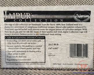 Handmade Indian Jaipur Collection 5'6" x 8'6" Area Rug
