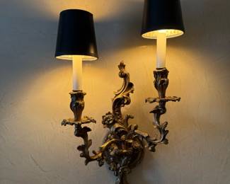 Gilt Bronze Louis XIV Style Lamp Wall Sconce