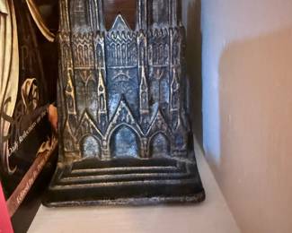 Vintage Notre Dame Cast Iron Bookend