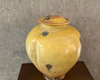 Hand Made Lidded Pottery Urn