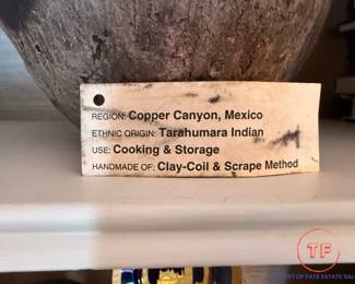 Tarahumara Indian Clay-Coil and Scrape Method Cooking Pottery