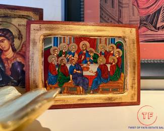 Religious Hand Painted on Wood Icon