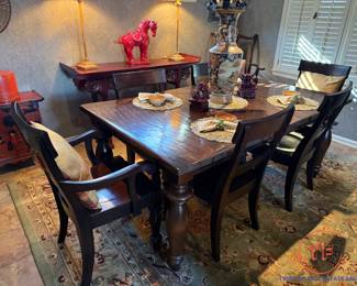 POTTERY BARN Farmhouse Style Dining Room Table Set