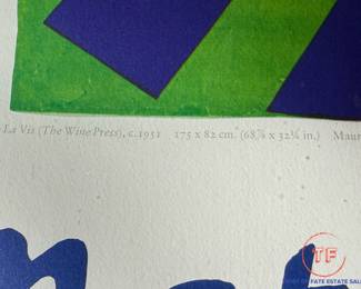 Matisse "The Cut-Outs" 1977 National Gallery of Art Framed Exhibition Poster
