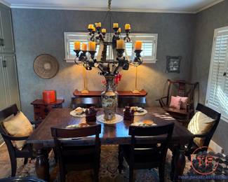 POTTERY BARN Farmhouse Style Dining Room Table Set