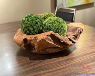 Carved Burlwood Bowl