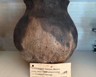 Tarahumara Indian Clay-Coil and Scrape Method Cooking Pottery