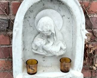 Virgin Mary with Jesus Meditation Garden Alter Grotto Shrine