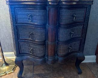Wicker Rattan 6 Drawer Chest