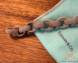 TIFFANY & CO. Sterling Silver Sommerset Mesh Link Toggle Bracelet