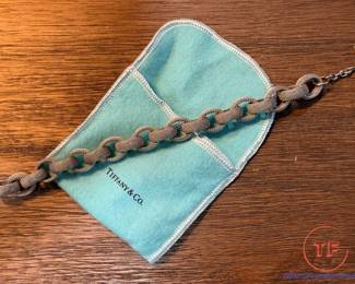 TIFFANY & CO. Sterling Silver Sommerset Mesh Link Toggle Bracelet