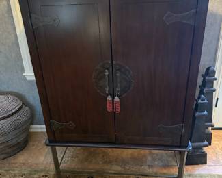 Pier One Chinoiserie Style Cabinet