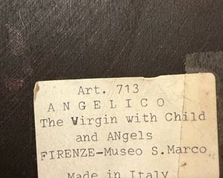 Bi-Fold "The Virgin with Child and Angels" Made in Italy