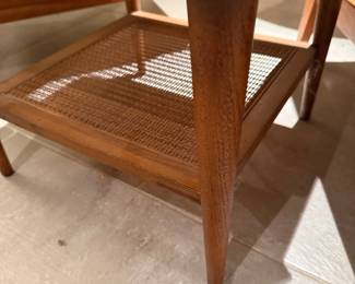 Lane MCM Side Table with Cane Shelf