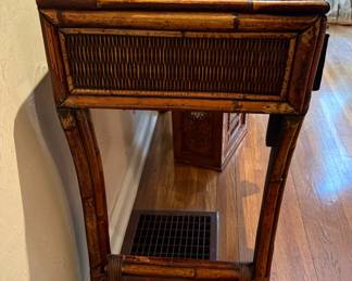 Rattan Bamboo Console Table