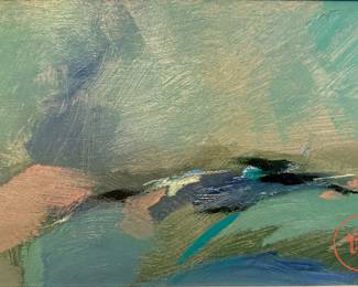 S. DEVLIN Untitled Abstract Expressionism Painting 1987