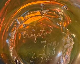 CRYSTAL FORGE Handmade Blown Glass Bowl