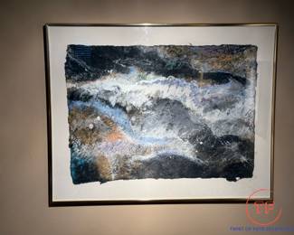FRANCES THURBER-KREUZ "State of Being: Labyrinth II" Mixed Media on Handmade Paper