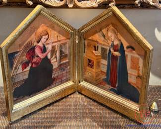 Venetian Design Religious Bifold of the Annunciation