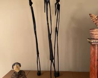 Figural African Wood Carving Statues